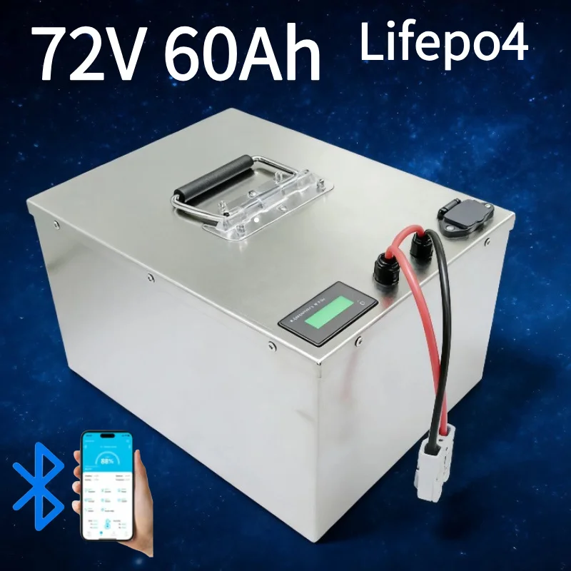 72V LiFePO4 バッテリー 60Ah Bluetoo - 72V 60Ah Lifepo4 Battery Pack のレビューと価格