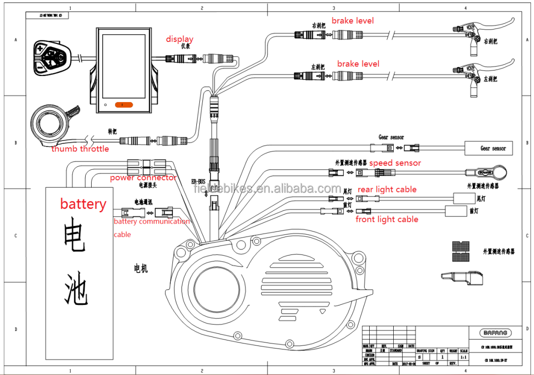 バファンウルトラ1000w G510電動自転車センターモータ - Bafang M620 Ultra Motor Kit のレビューと価格
