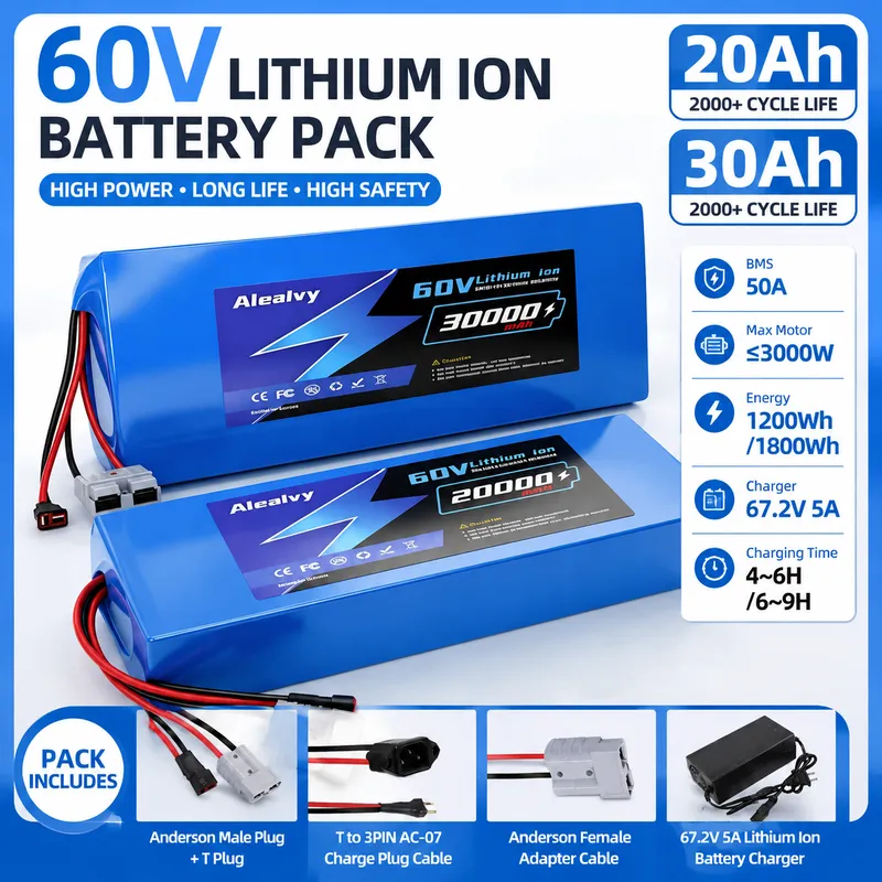 Aleaivy 60V 20AH 30AH 21700リチウ - 60V 30Ah Electric Scooter Battery のレビューと価格