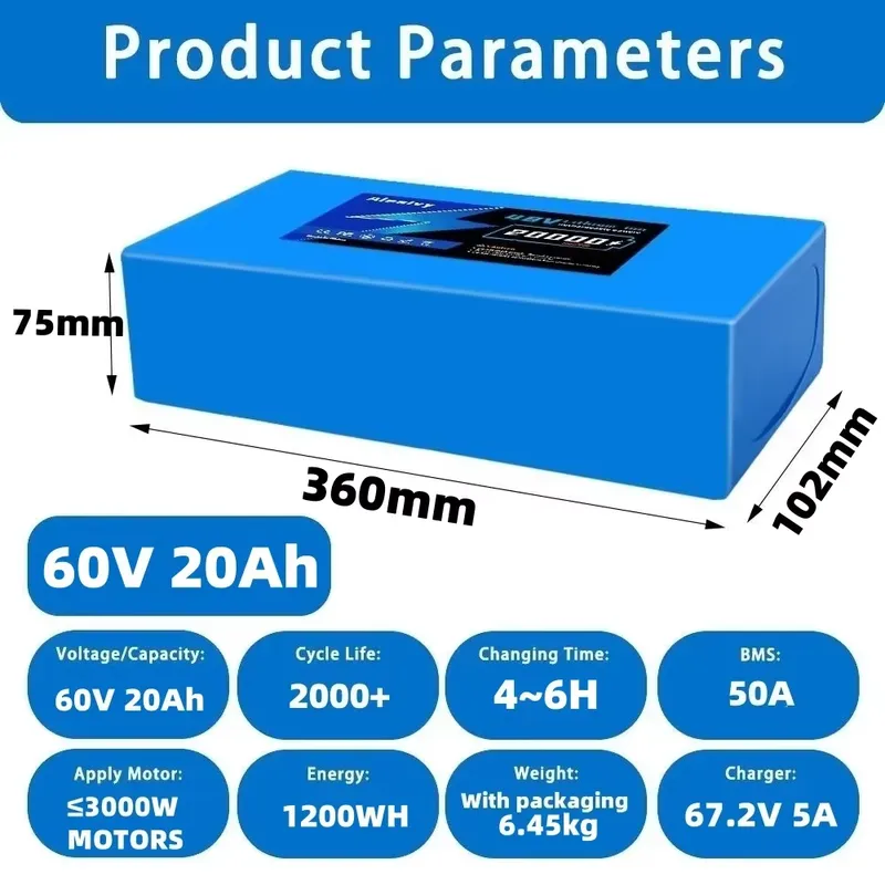Aleaivy 60V 20AH 30AH 21700リチウ - 60V 30Ah Electric Scooter Battery のレビューと価格